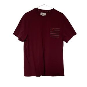 Original Penguin Munsingwear Short Sleeve Pocket Tshirt. Burgundy & Orange. XL